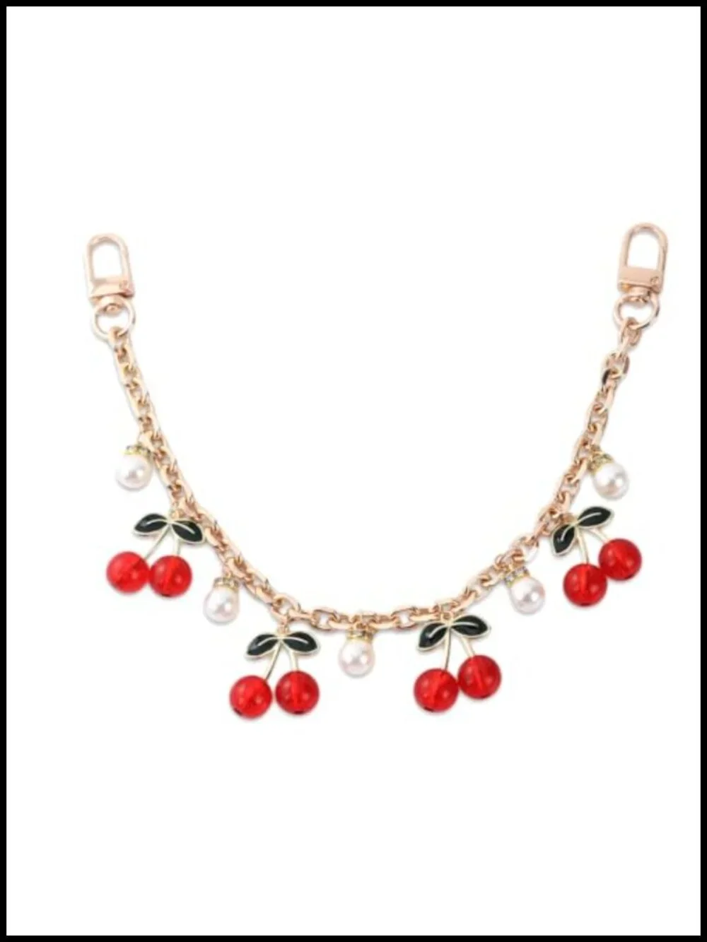 Gold Pearl Chain Bag Charms for Handbags Purses Backpacks Cute Accessory Gift